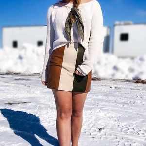Faux leather skirt
